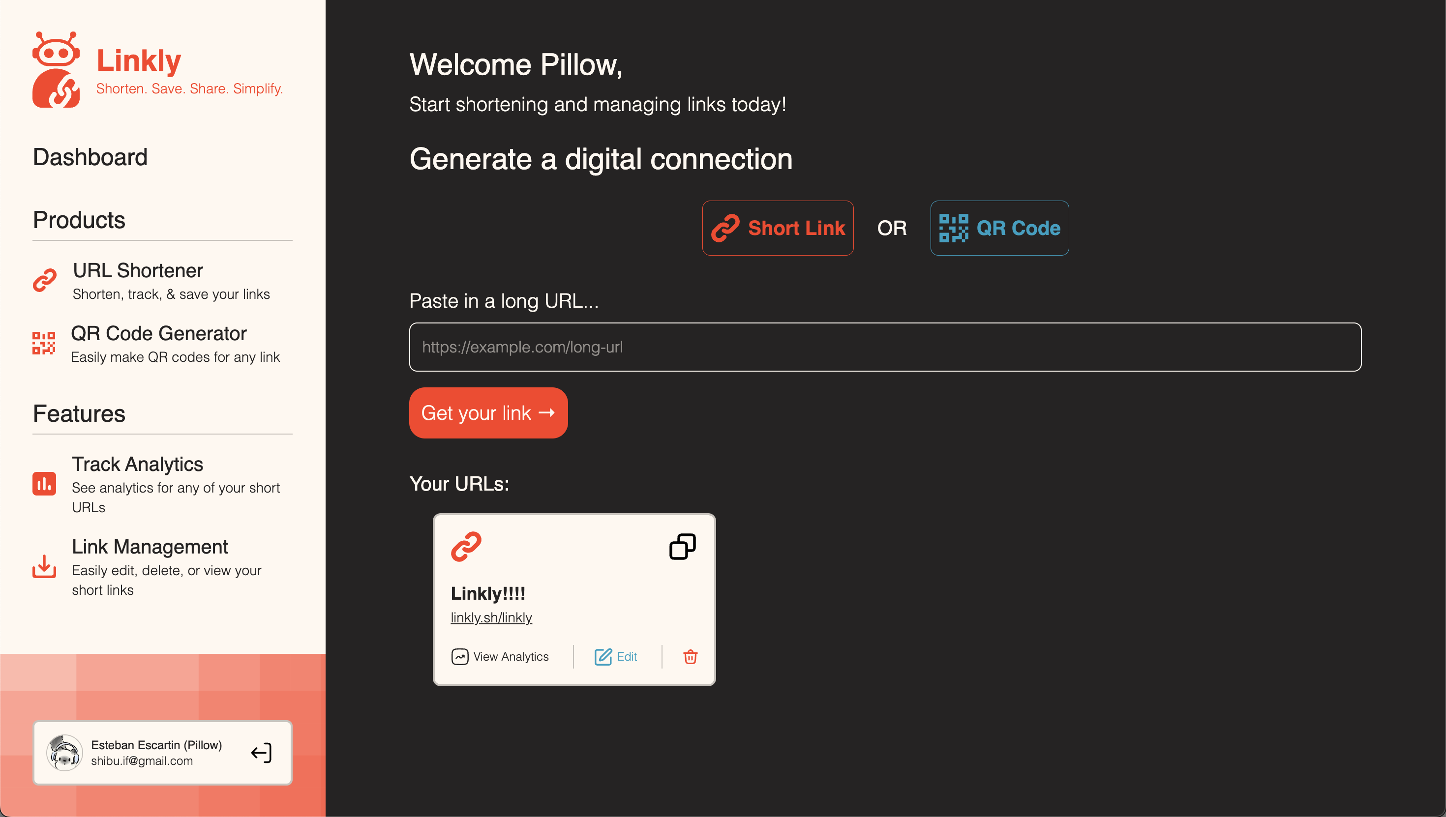 Linkly Dashboard