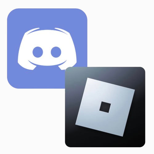 The Roblox and Discord logos together